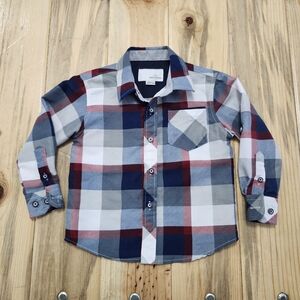 Craft+Flow Plaid Long Sleeve Kids Shirt 2T